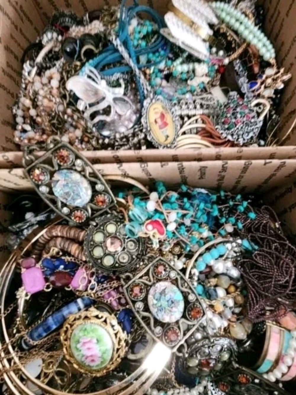 3 Pounds Jewelry Lot Lbs Costume Vintage Necklaces Rings Earrings Mystery Lot